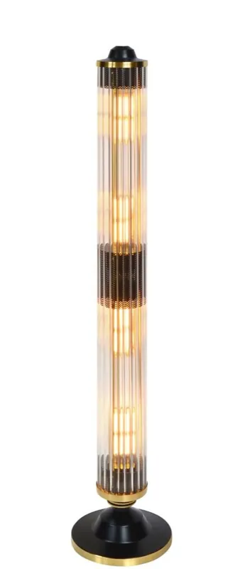 Casa Padrino Luxury Floor Lamp Black / Brass - Luxury Quality Meistverkauft
