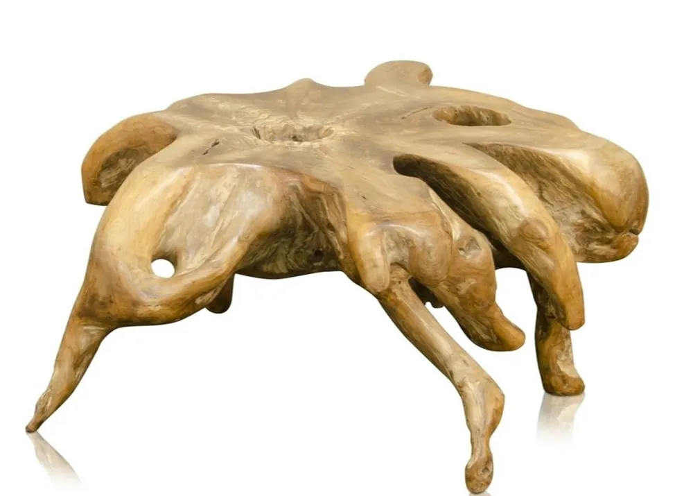 Highlight Casa Padrino luxury couch table / side table natural color 70 x 90 x H. 40 cm - Designer Furniture