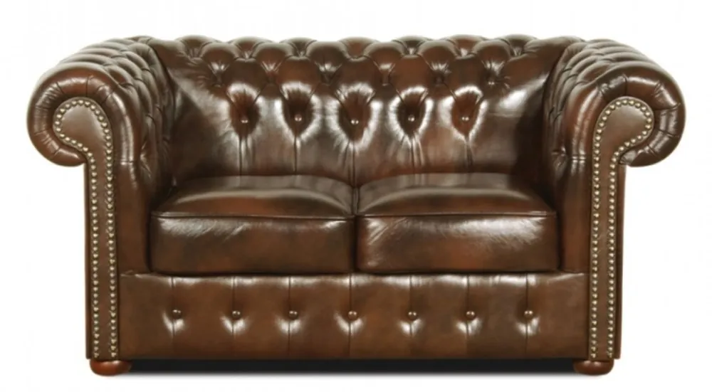 Begrenztes Angebot Casa Padrino Genuine Leather 2 Seater Sofa Dark Brown 160 x 90 x H. 78 cm - Luxury Quality