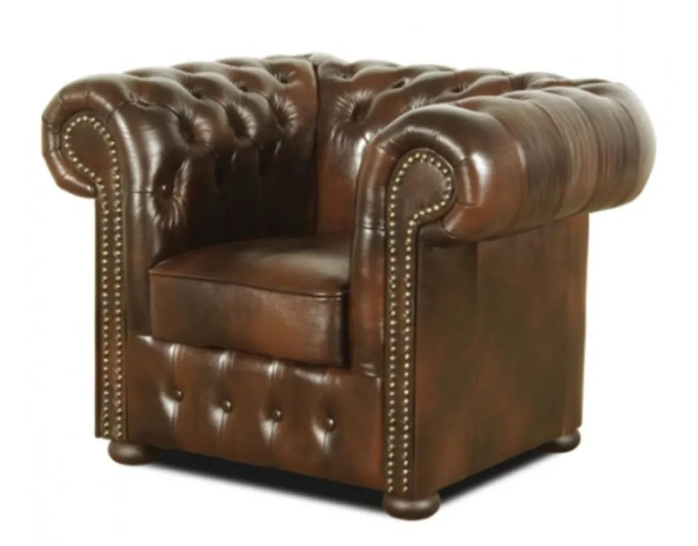 Casa Padrino Genuine Leather Armchair Dark Brown 110 x 90 x H. 78 cm - Luxury Quality Solange Der Vorrat Reicht