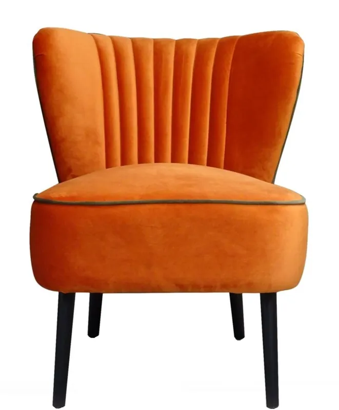 Begrenztes Angebot Casa Padrino Luxury Living Room Chair Orange 61 x 70 x H. 73 cm - Designer Furniture
