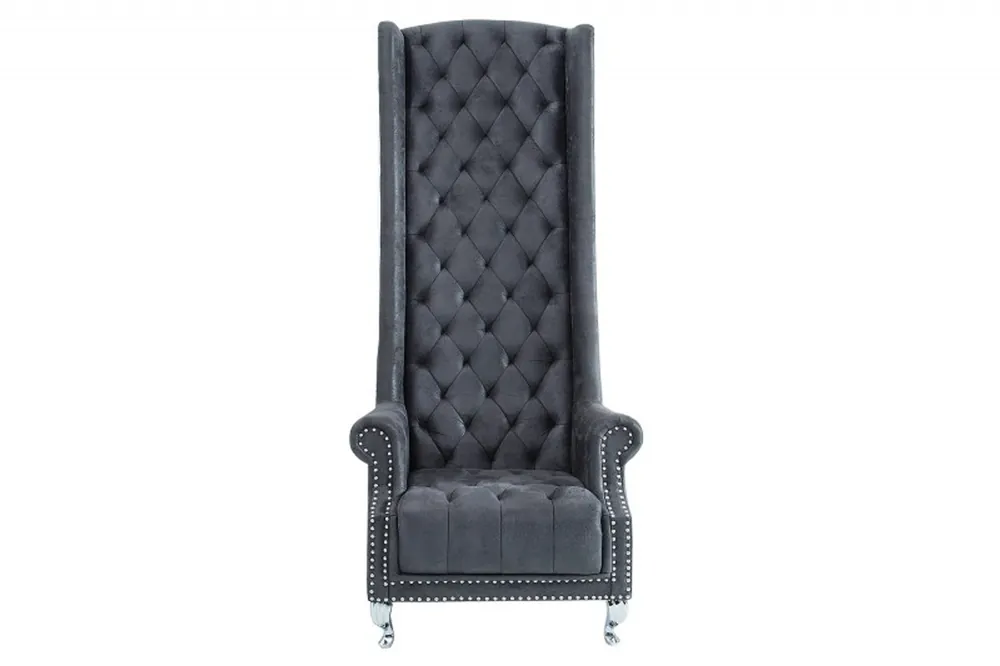 Casa Padrino Baroque throne chair antique gray - Throne chair Schneller Versand