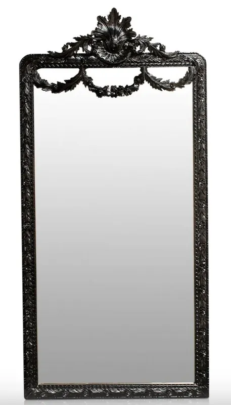 Sichere Zahlung Casa Padrino Baroque Mirror Black 120 x H. 242 cm - Baroque Wall Mirror