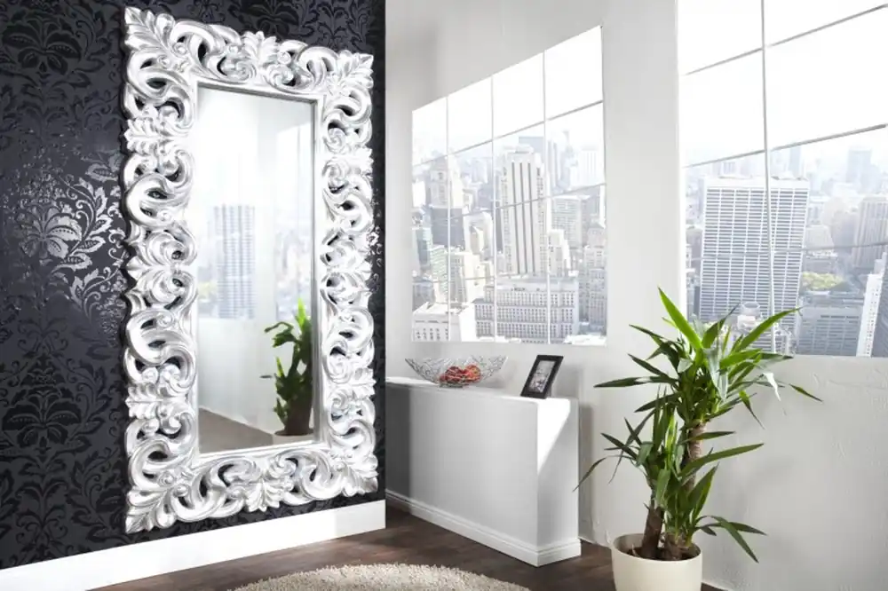 Finale Aktion Casa Padrino Baroque Wall Mirror Antique Silver - Limited Edition