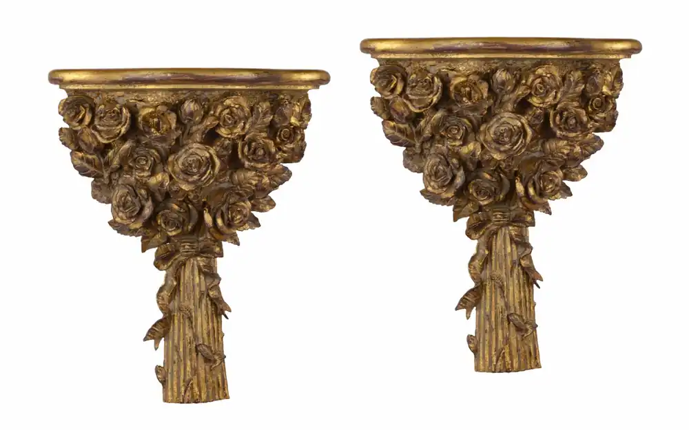Casa Padrino Baroque Wall Consoles Set - Luxus Hotel Furniture Top-Seller