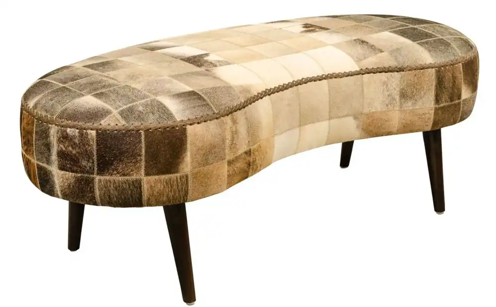 Casa Padrino luxury bench with cow skin 130 x 60 x H. 50 cm - Design Furniture Neu Im Sortiment