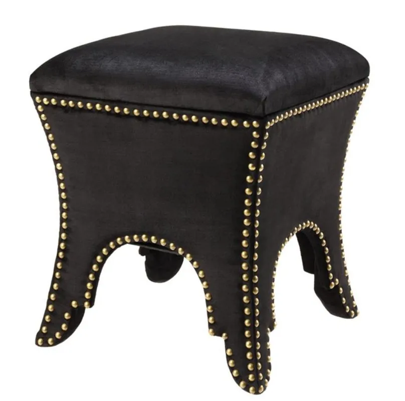 Casa Padrino Luxury Stool Black 39 x 39 x H. 45 cm - Hotel Furniture Sofort Bestellen
