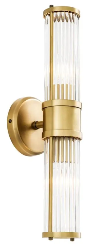 Casa Padrino Luxury Wall Lamp Antique Brass 12 x 13 x H. 46.5 cm - Hotel Restaurant Furniture Nur Heute