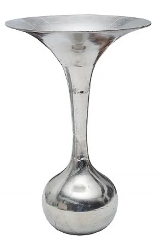 Casa Padrino Antique Style Baroque Flower Vase Raw Aluminum 90cm - Plant Pot - Hotel Decoration - Flower Vase Stand Vase Schneller Versand