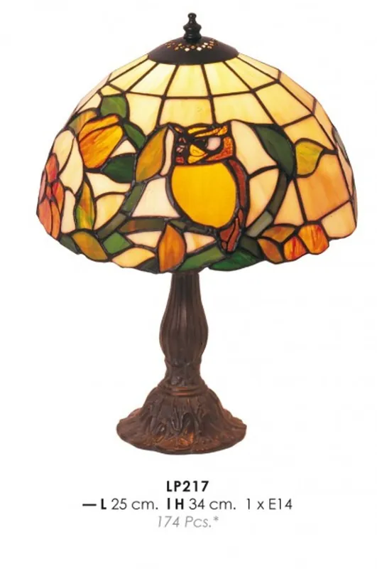 Casa Padrino lampe de table Tiffany Ø 25 x H. 34 cm - Lampe Tabouret Tiffany Sonderangebot