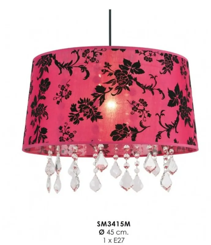 La conception baroque Pendentif Lampe à décor de lumière à cristaux SM3415M lampe rouge Ausverkauf