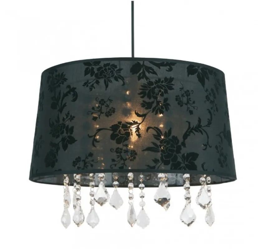 Mega-Angebot La conception baroque Pendentif Lampe avec décoration lampe en cristal SM3415M lumière noire