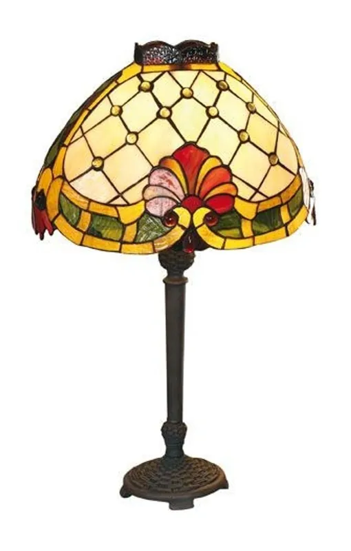 Preisreduziert Casa Padrino lampe de table Tiffany 34 x 21 cm - Lampe tabouret Tiffany fait main - Lumières Tiffany