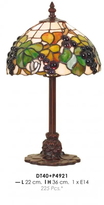 Casa Padrino lampe de table Tiffany Ø 22 x H. 36 cm - Lampe de bureau fait main Garantierte Lieferung