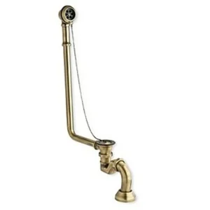 Solange Der Vorrat Reicht Le drain et le système de trop-plein, y compris un piège pour le bain de nostalgie de Venise, Paris, Milan - Old Gold