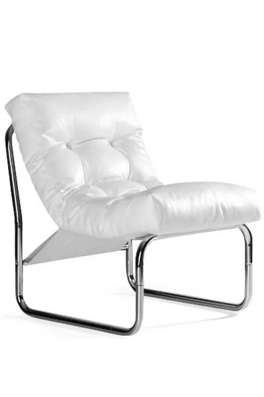 Zertifiziert Casa Padrino chaise de salon design aspect cuir blanc - Chaise de salon moderne