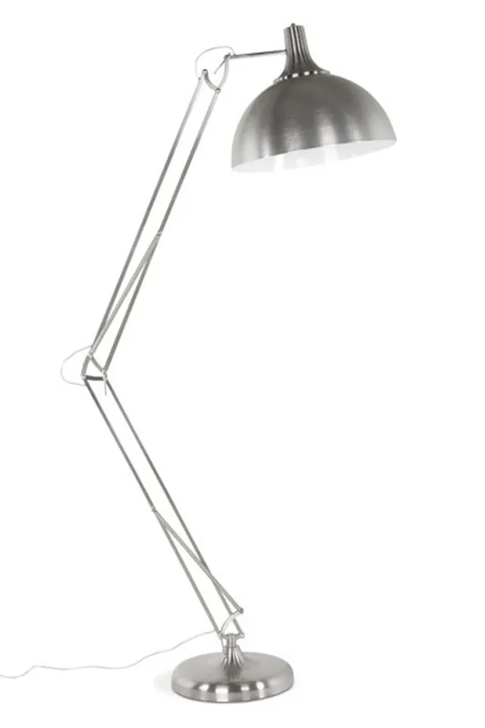 Preisreduziert Beautiful floor lamp in brushed metal of Casa Padrino - High quality desk lamp light