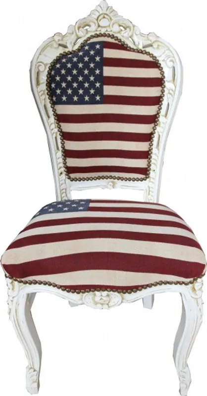 Dîner Casa Padrino baroque Chaise Design Etats-Unis / Crème Aktuell