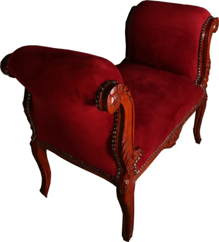 Tabouret Casa Padrino baroque Tabouret bourgogne / brun - banc Schneller Versand