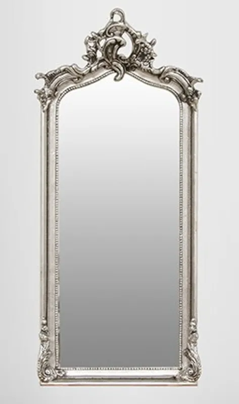 Casa Padrino Baroque silver mirror 115 x 48 cm Garantierte Lieferung