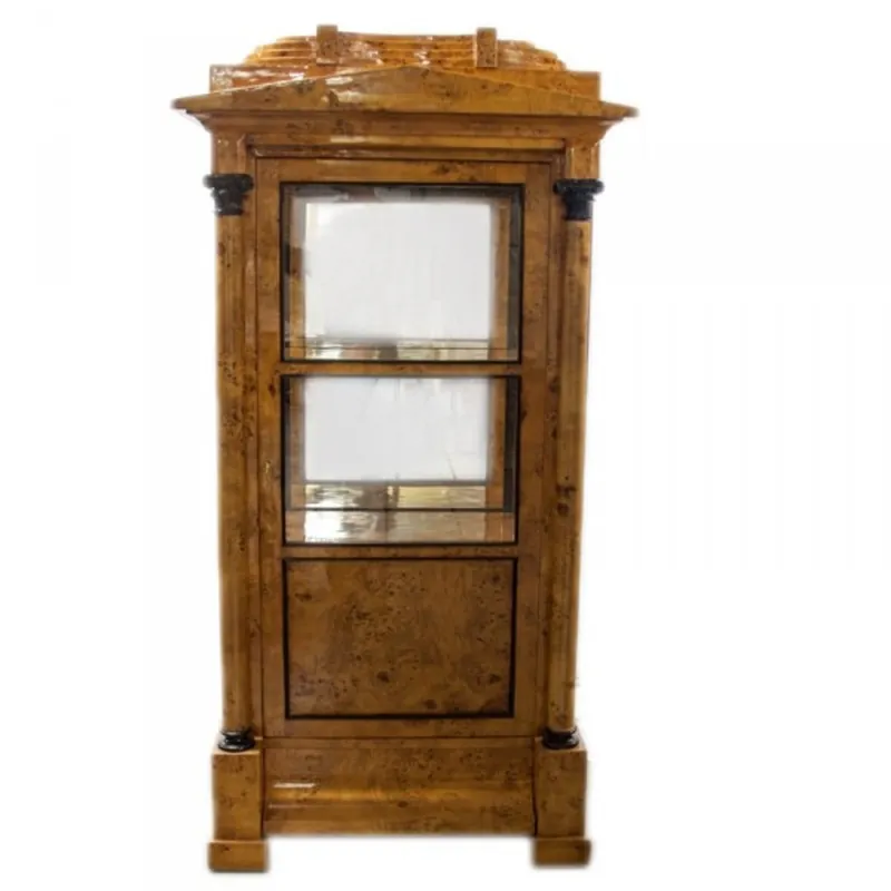Direktkauf Casa Padrino Biedermeier cabinet in walnut - display cabinet - cupboard - Art Deco Baroque