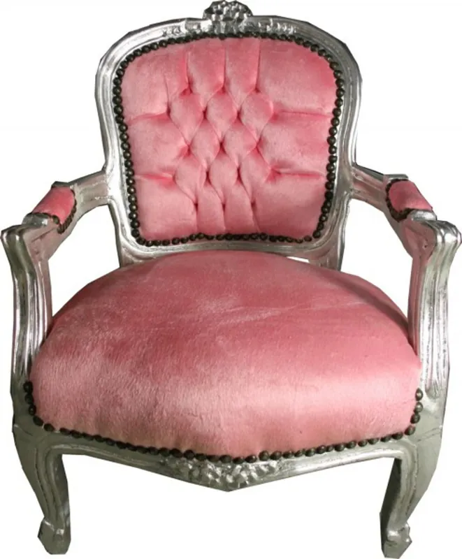 Jetzt Kaufen Baroque chair Rosa / Silver - Armchair