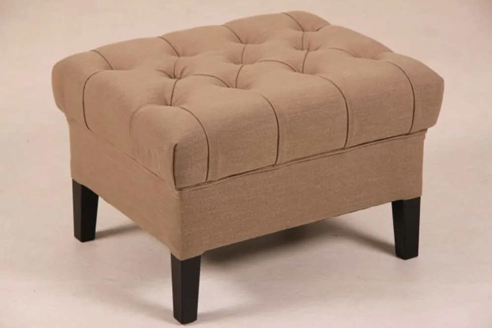 Wochenendangebot Casa Padrino tabouret design kaki Chesterfield rectangulaire de hauteur de siège 60 x 50 cm 42 cm