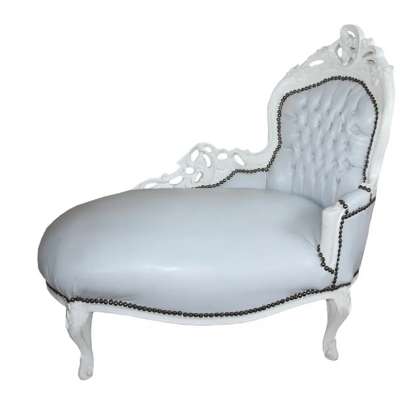 Baroque Kids chaise White / White - Baroque daybed furniture Direktkauf