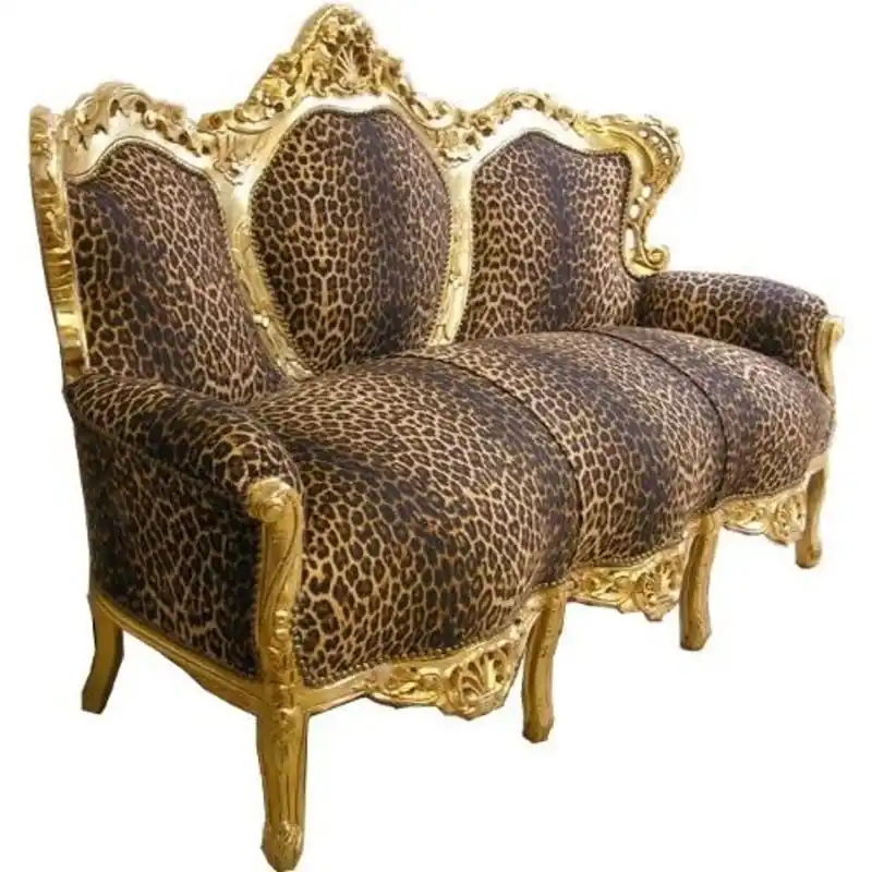 Aktuell Casa Padrino Baroque Lounge "King" Leopard / Gold Sofa