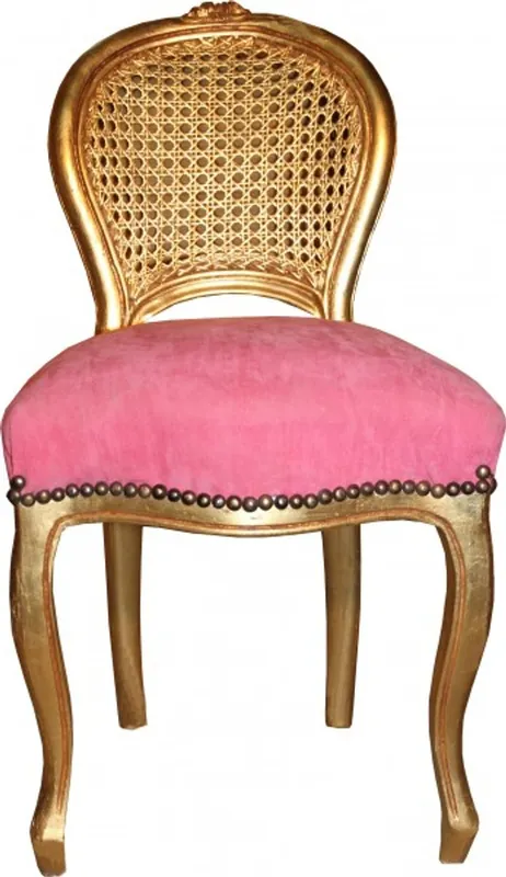 Must-Have Casa Padrino Ladys chaise rose / or chaise maquillage