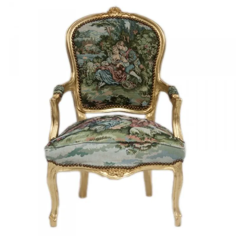 Casa Padrino tapisserie Chaise Salon baroque / or Letzte Chance