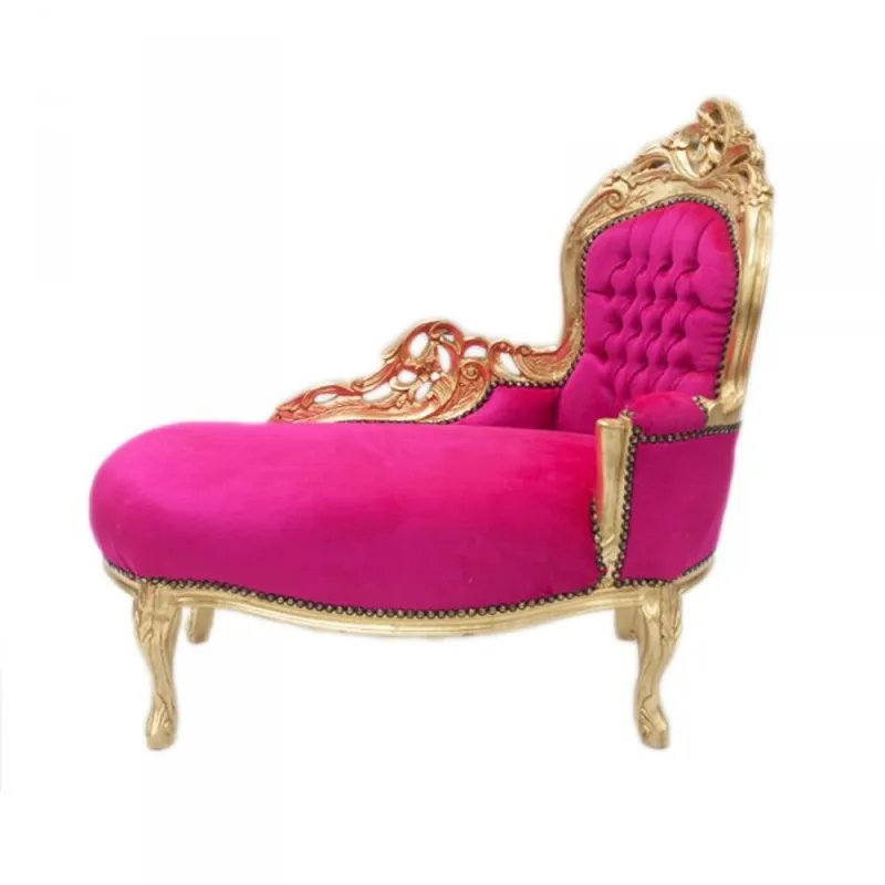 Begrenztes Angebot Casa Padrino Baroque Kids chaise Pink/Gold - Kids Furniture