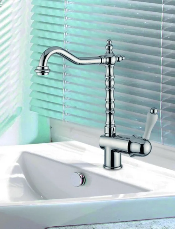 Luxury Bath Accessories - Art Nouveau Retro sink faucet single lever basin basin mixer chrome series Milano - Made in Italy Markenprodukt