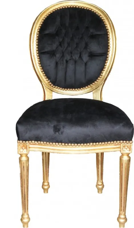 Casa Padrino baroque dîner président noir / or / Mod2 / Ronde Zertifiziert