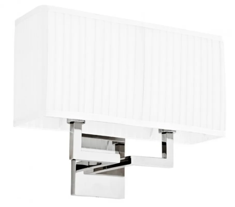 Solange Der Vorrat Reicht Casa Padrino luxury wall sconce Luxury Hotel White Nickel Metal - Wall light lamp