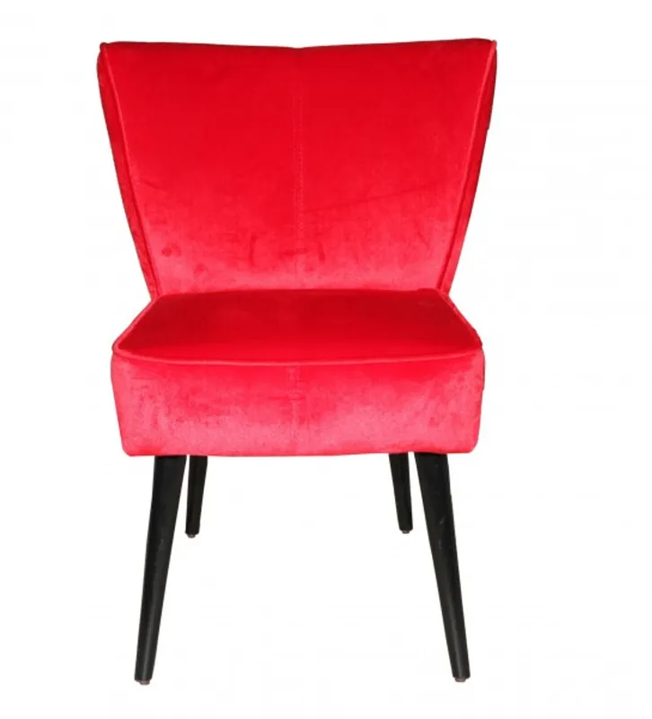 Aktuell Casa Padrino rouge manger chaise / noir sans accoudoirs - Mobilier baroque