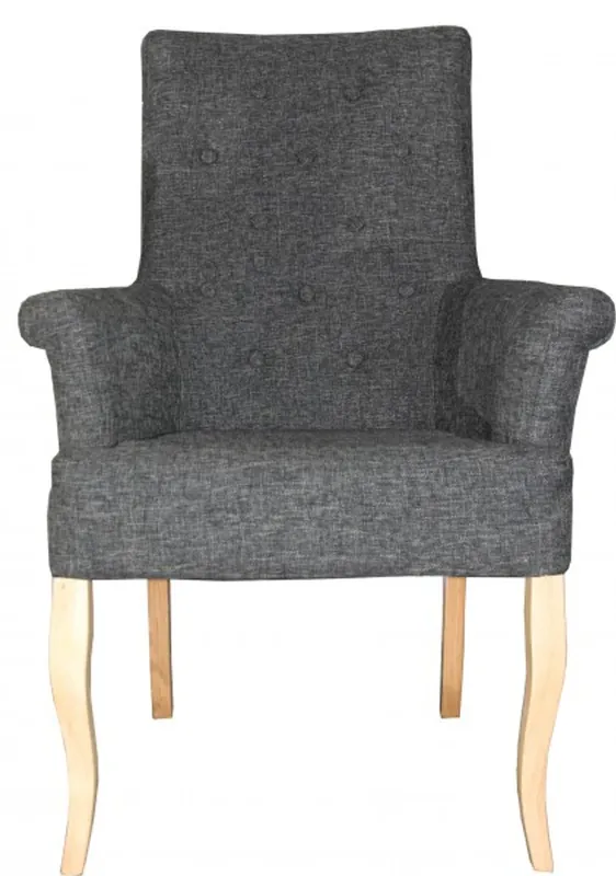 Casa Padrino chaise salle à manger de luxe gris avec accoudoirs - Mobilier baroque Rabatt