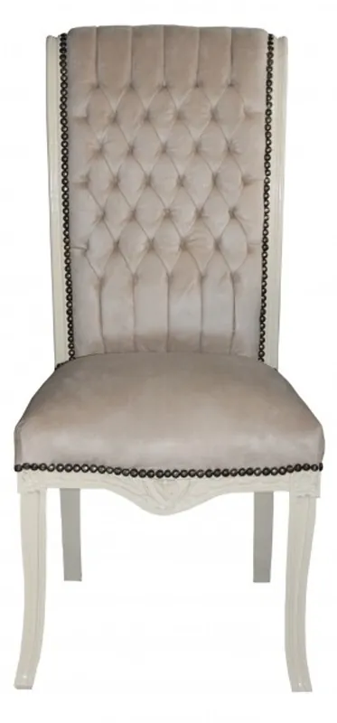 Online Kaufen Casa Padrino crème baroque chaise de salle à haut dossier - meubles haut fauteuil Mobilier baroque