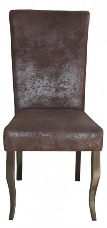Chaise à manger Casa Padrino Noir / daim noir sans accoudoirs - Mobilier baroque Bestseller