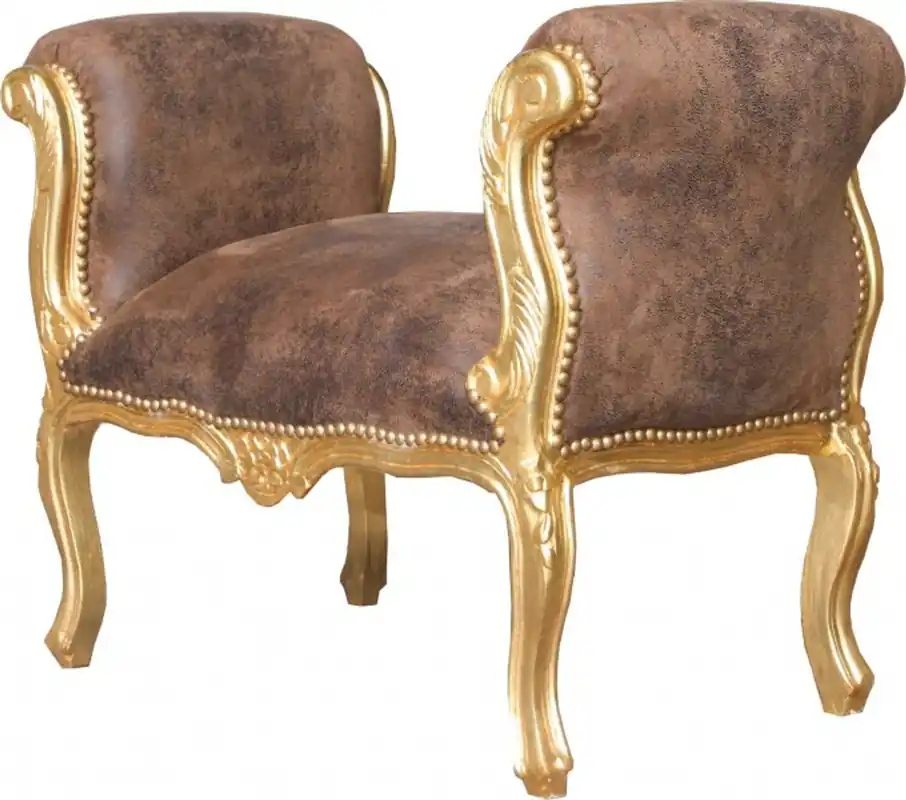 Tabouret Casa Padrino baroque Tabouret Noir / Or - banc - style antique Bestseller