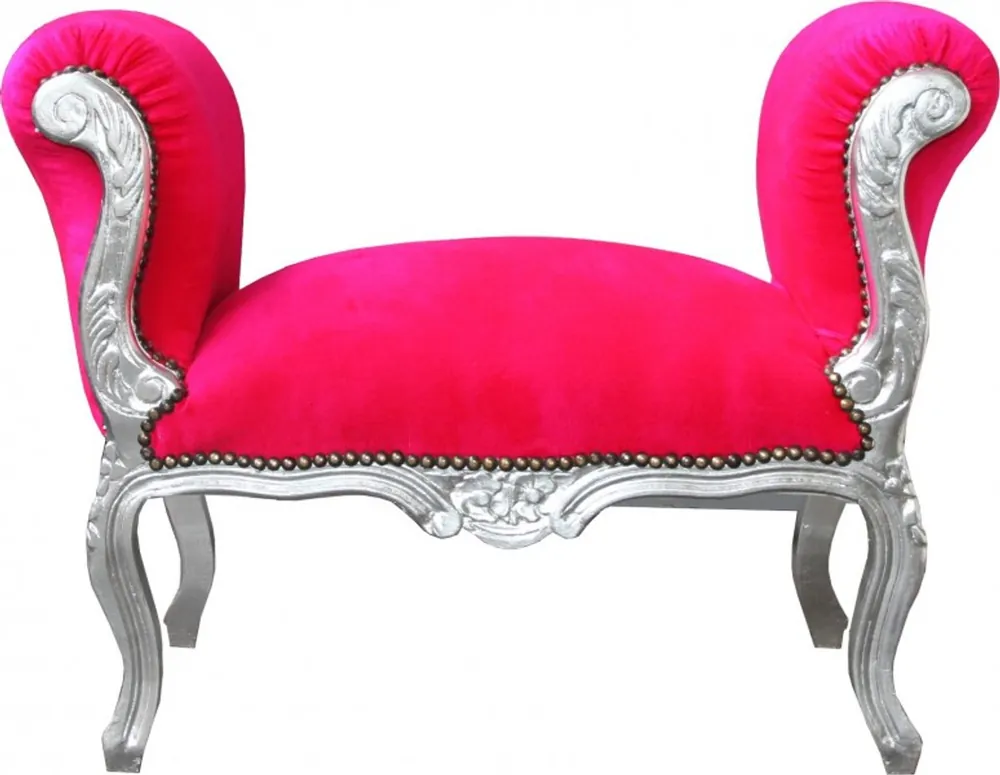 Sonderangebot Casa Padrino tabouret baroque Tabouret Rose / Argent - Banc