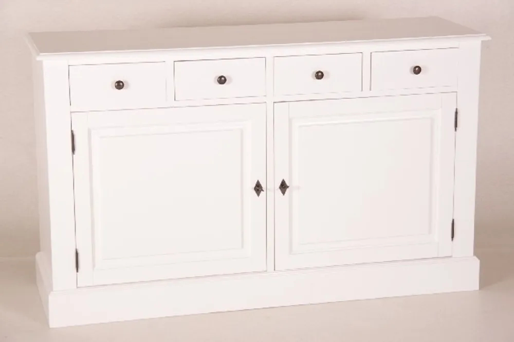 Casa Padrino Shabby Chic Cottage Style Dresser White B 150 H 90 cm furniture dining hall closet Geprüft