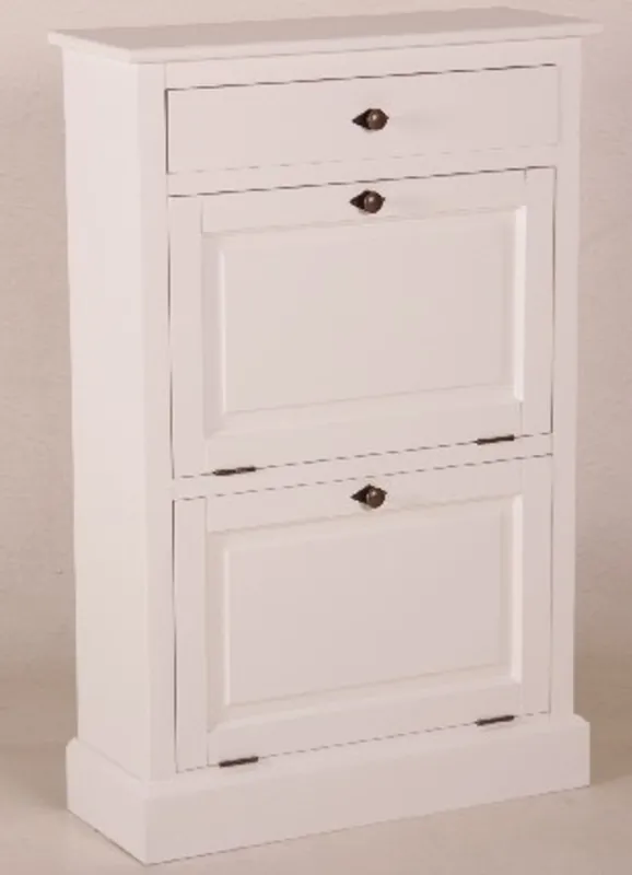 Zertifiziert Casa Padrino Shabby Chic Country Style Shoe Cabinet White B 75 H 115 cm furniture shoe cabinet