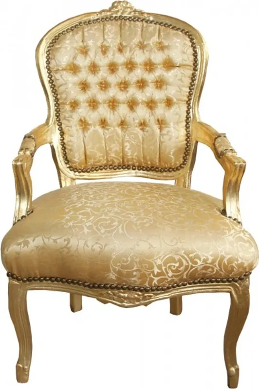 Casa Padrino baroque Chaise Salon Or Motif / Or Mod1 - look antique Aktuell