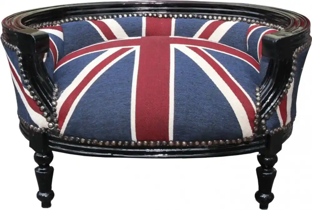 Günstig Casa Padrino Baroque Cats & Dogs sofa Union Jack / Black - Dog Bed Cat Bed