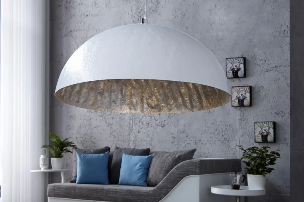 Design pendant lamp made of stainless steel, black / gold, diameter 53 cm - Light Lamp Neu
