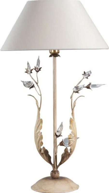 Nur Für Kurze Zeit Casa Padrino luxury baroque table lamp with glass crystals gold - gold leaf table lamp - Handmade in Italy
