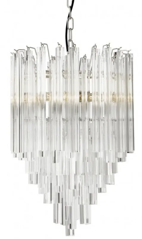 Casa Padrino luxury hanging lamp glass icicles - Art Deco hotel / restaurant lamp - Impressive light Schneller Versand