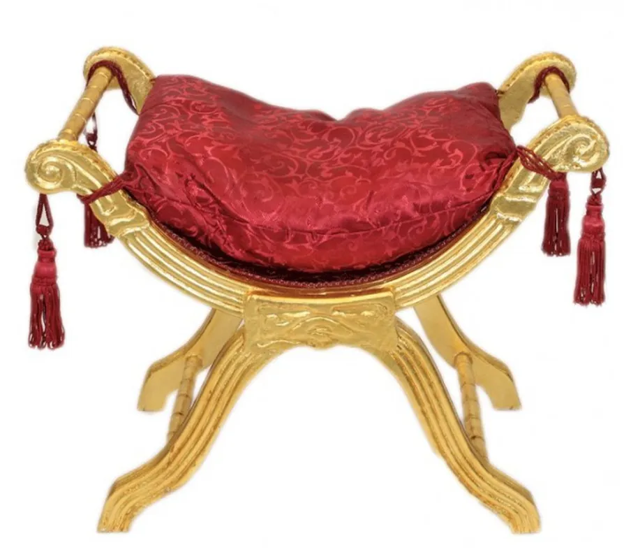 Top-Preis Casa Padrino baroque Tabouret - modèle tabouret bordeaux Croix / or - Meubles