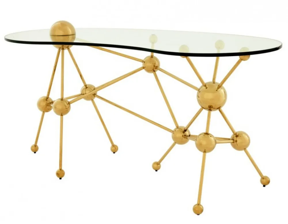 Casa Padrino luxury desk glass / gold Astronomy - Art Deco Preisreduziert